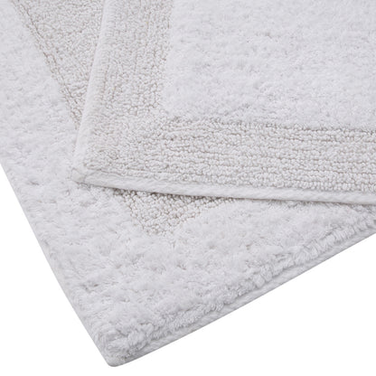 Brighton Bath Mat - Set of 2 100% COTTON - White
