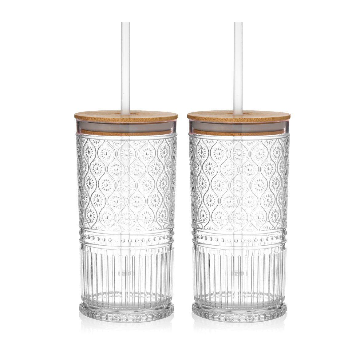 Set of 2 Claro Acrylic Sipper Clear