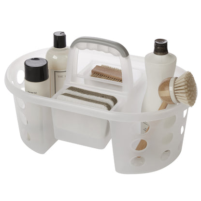 N&T Laundry / Cleaning Wash Basket with Handle PP White