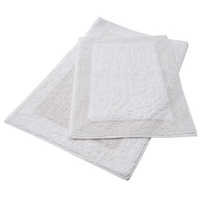 Brighton Bath Mat - Set of 2 100% COTTON - White