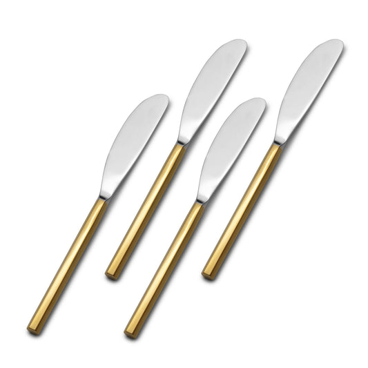 Towle Living Apero Gold Set of 4 Appetizer Spreaders