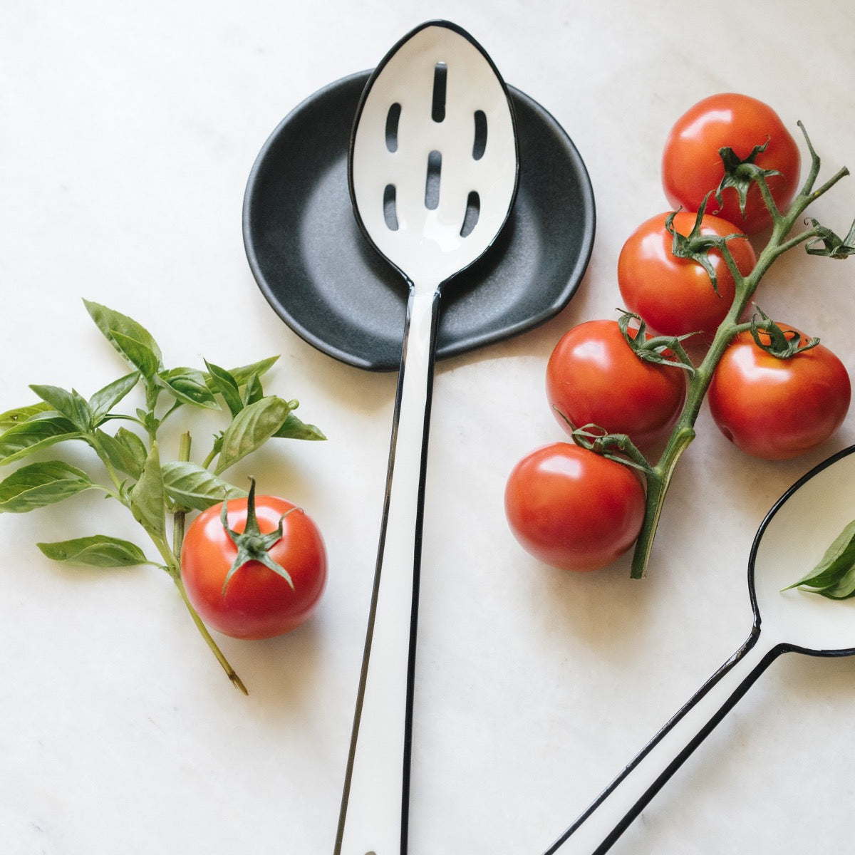 Harlow Slotted Spoon, White