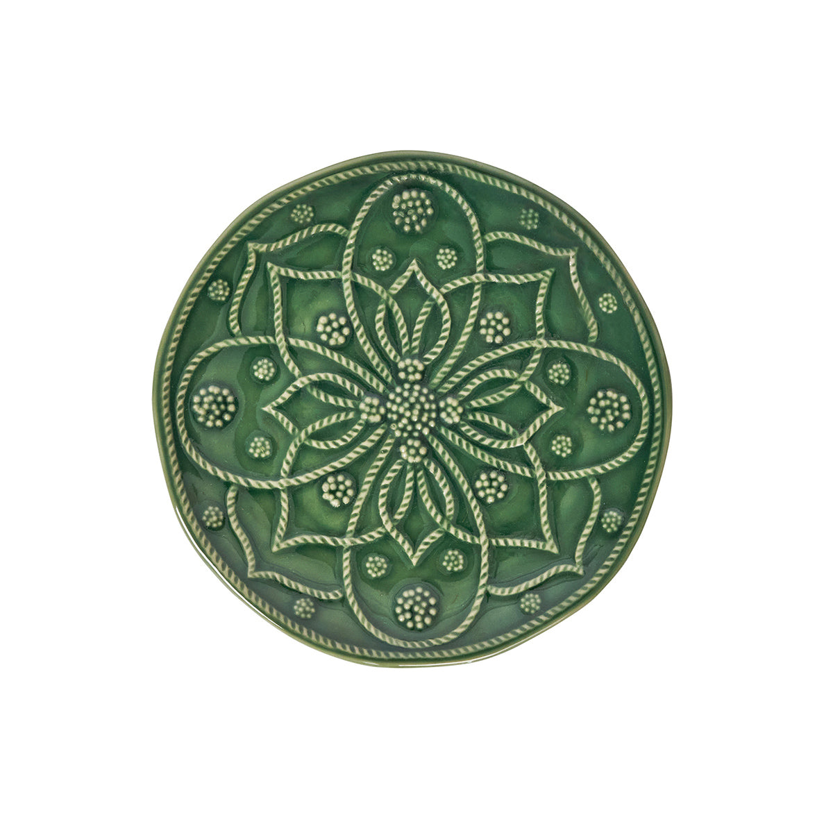 Jardins du Monde Side/Cocktail Plate Assorted Set/4 - Basil