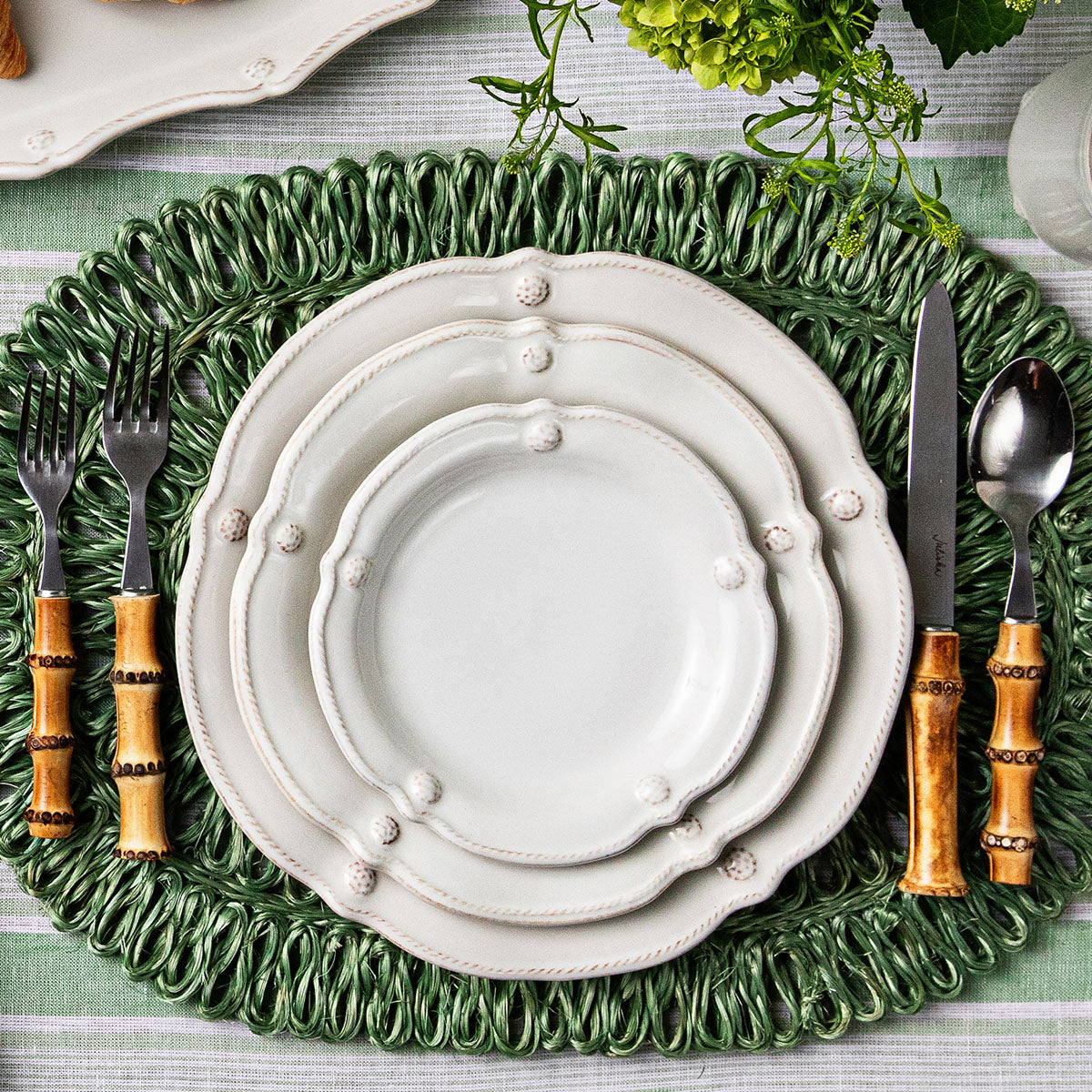 Berry & Thread Flared Dinner Plate - Whitewash