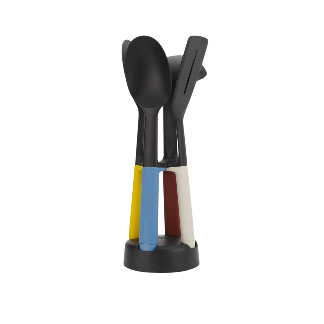 Elevate™ Slim 4-piece Multicolour Utensil Set with Storage Stand