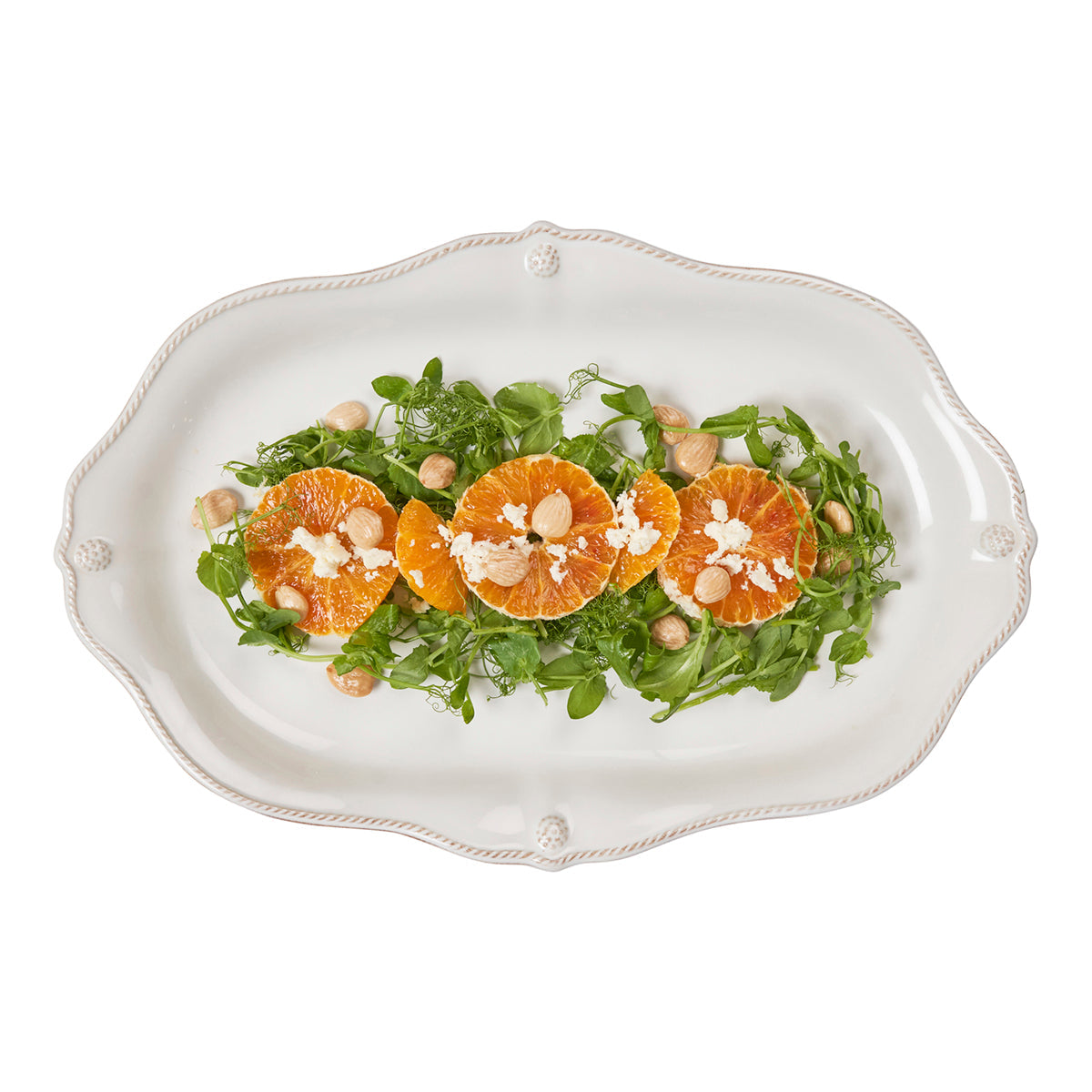 Berry & Thread 16" Platter - Whitewash