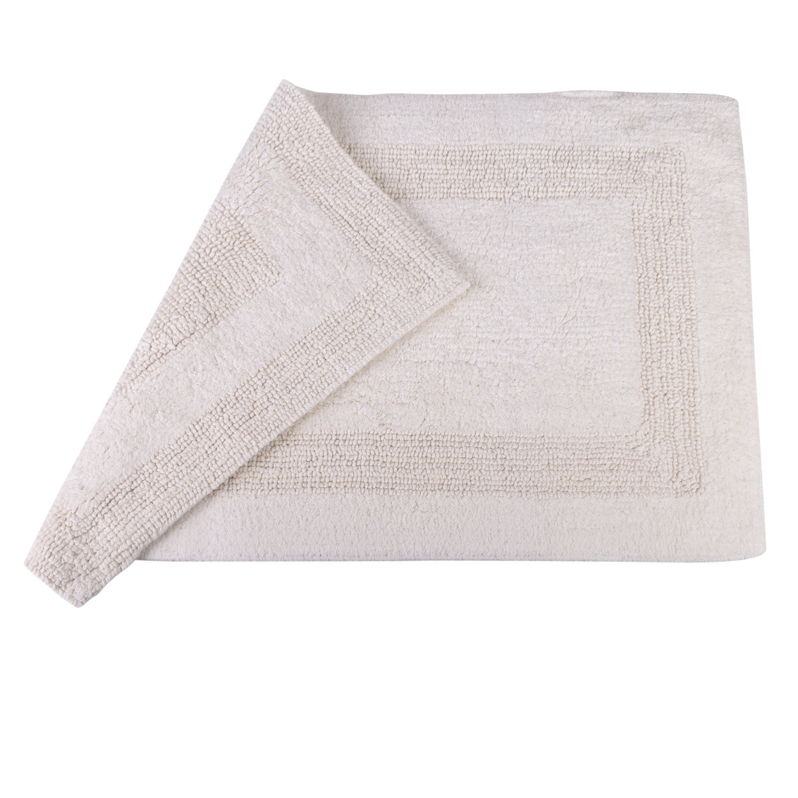 Serenity Bath Mat Reversible 100% Cotton Tufted Ivory