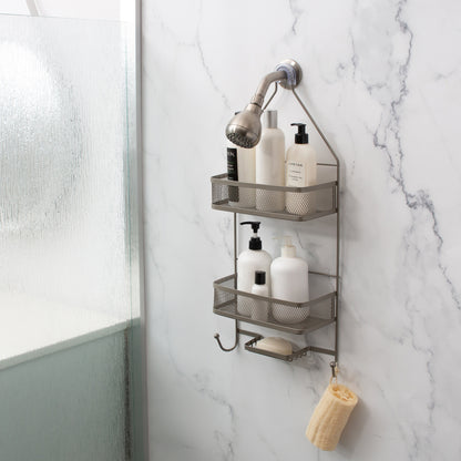 Arise Shower Caddy with Mesh Shelves Satin