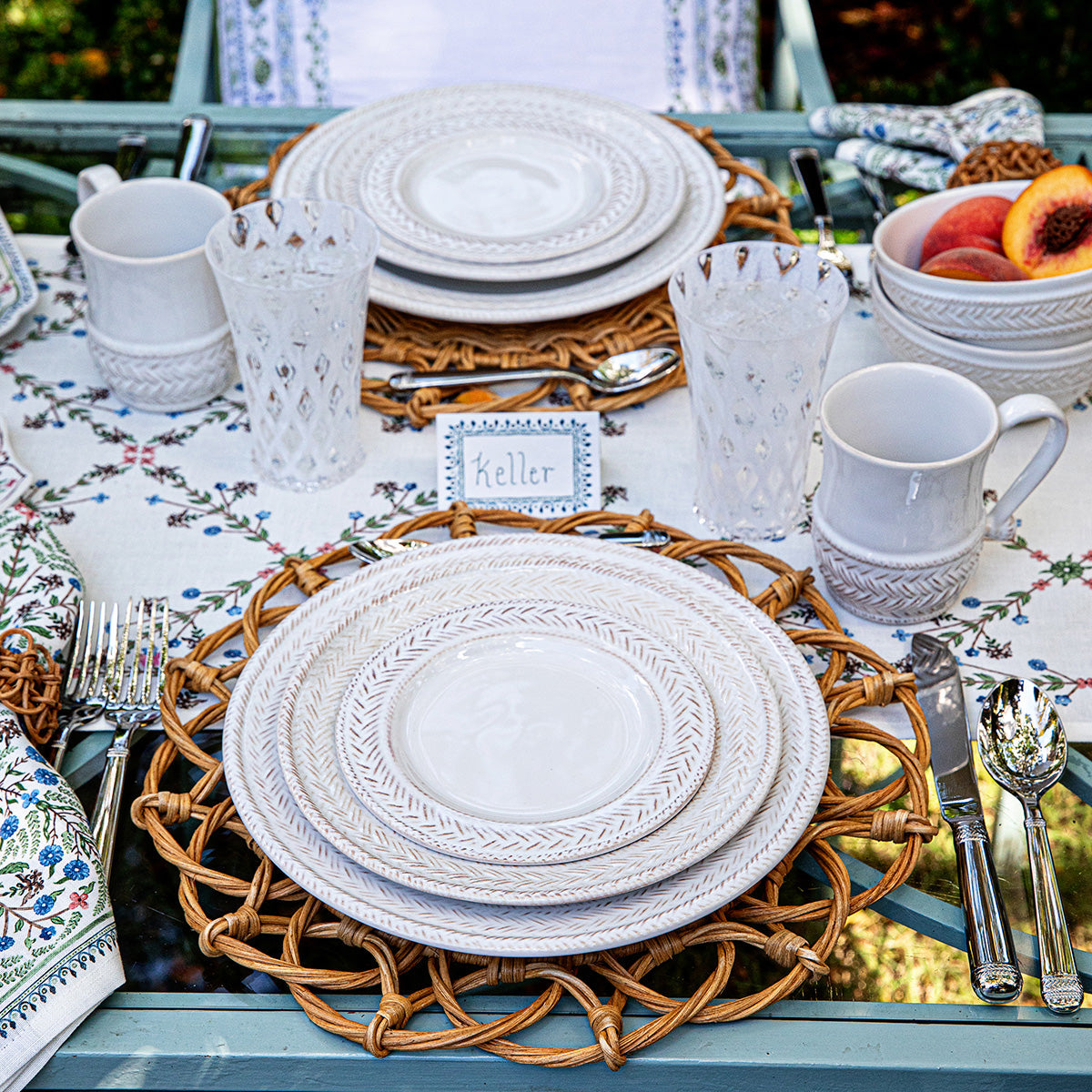 Le Panier Dessert/Salad Plate - Whitewash
