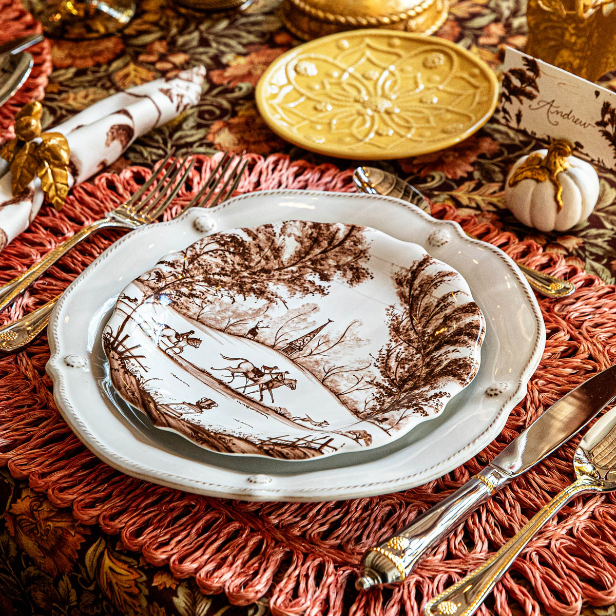 Berry & Thread Flared Dinner Plate - Whitewash