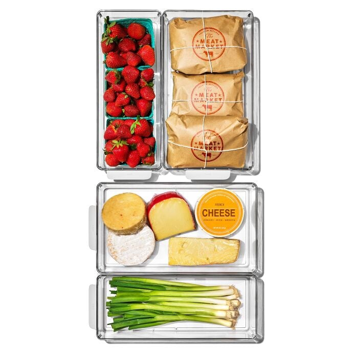 4 Piece Refrigerator Storage Bin Starter Set