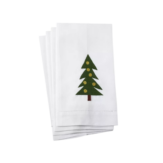 Hemstitched Holiday Towel White 14"x22"