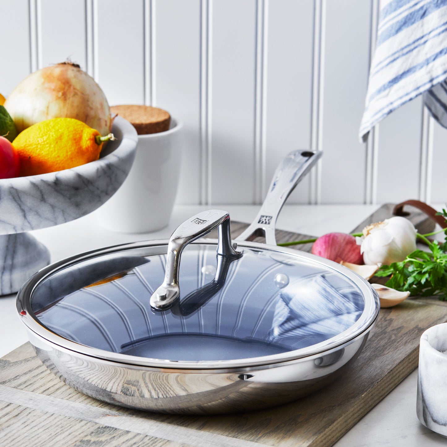 CLAD Non-Stick, Stainless Steel Ceramic Sauté Pan 3 qt