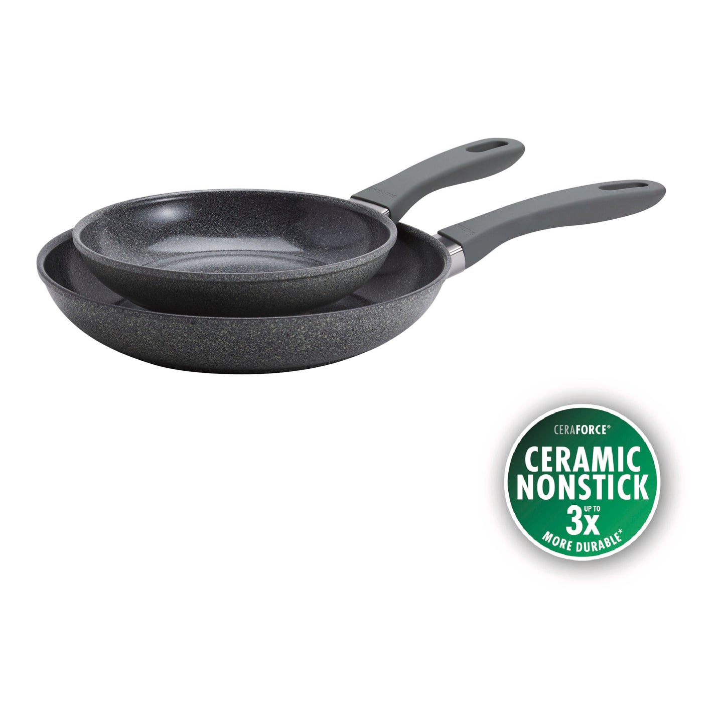 Parma Plus Aluminum Non-Stick Ceramic Fry Pan Set of 2