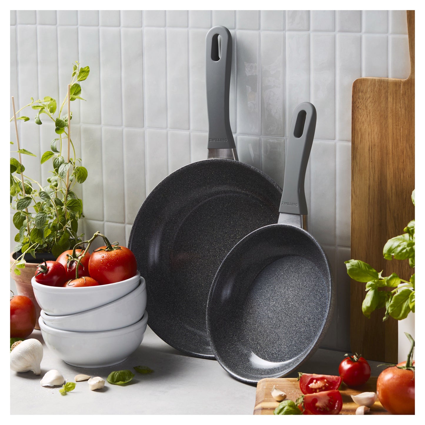 Parma Plus Aluminum Non-Stick Ceramic Fry Pan Set of 2