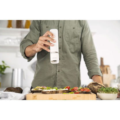 Enfinigy Electric Salt/Pepper Mill, White