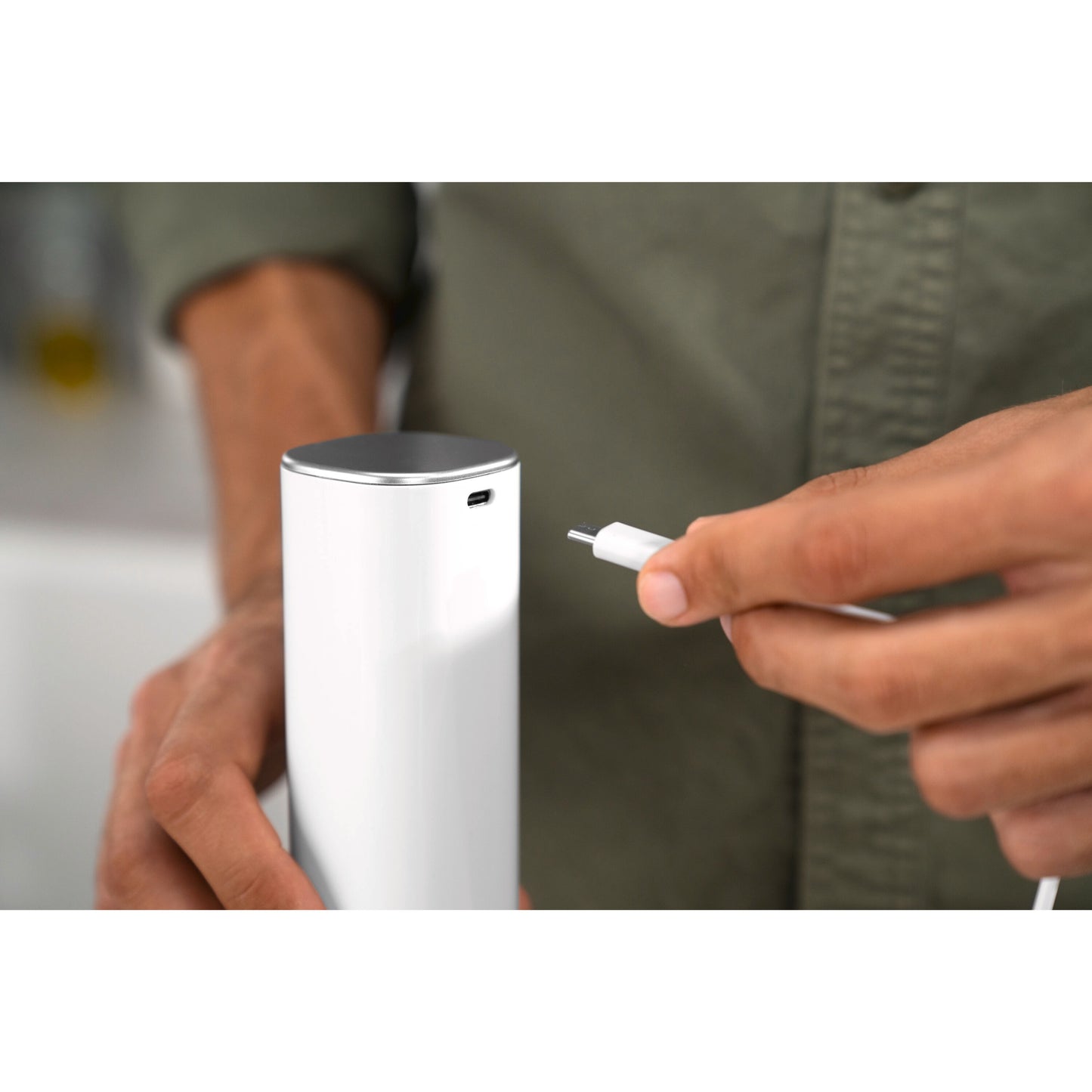 Enfinigy Electric Salt/Pepper Mill, White
