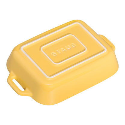 Staub Rectangular Baking Dish Set of 2, Citron