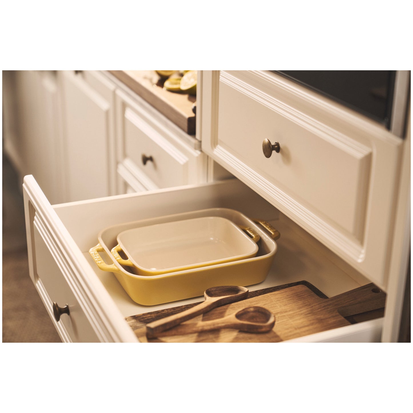 Staub Rectangular Baking Dish Set of 2, Citron