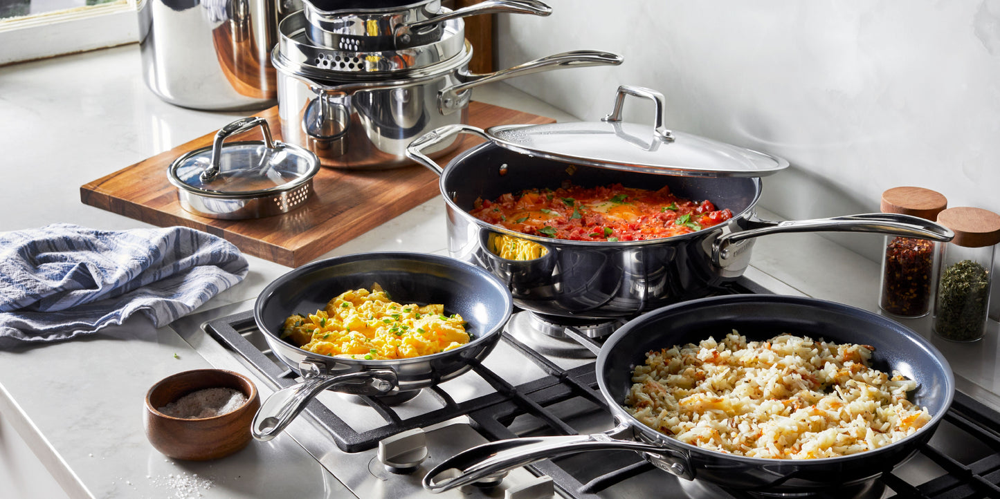 CLAD Non-Stick Stainless Steel Ceramic 1 qt Saucepan