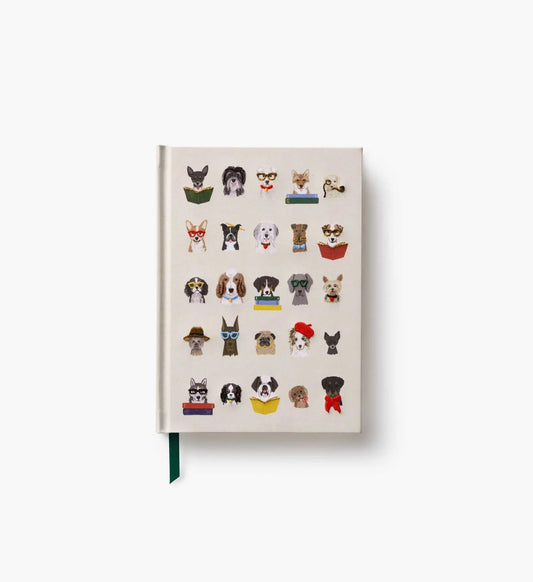 Studious Dogs Embroidered Journal