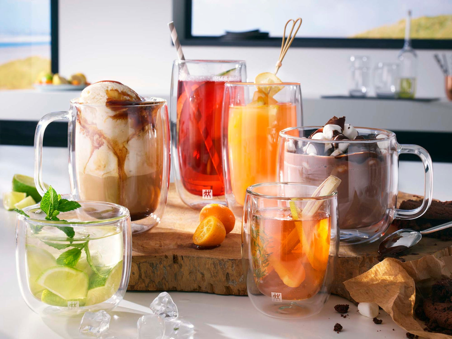 Sorrento 2-pc Double-Wall Latte Glass Set