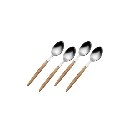 Towle® Living Set of 4 Acacia Wood Mini Coffee Spoons