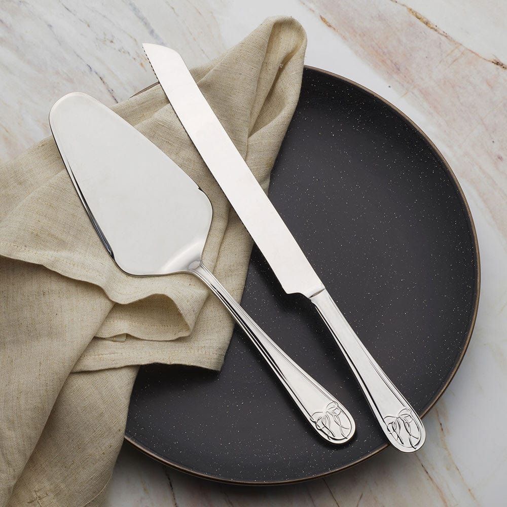 Love Story Cake Knife and Server Set