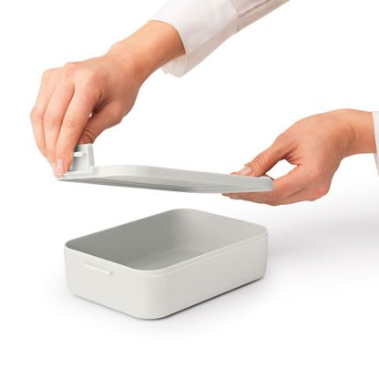 Make & Take Lunch Box, Medium, Plastic - Light Gray