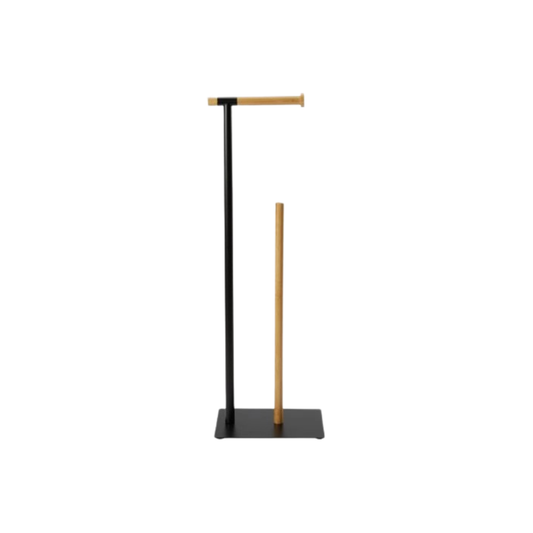 Ashby Toilet Paper Holder Iron W/Bamboo Black