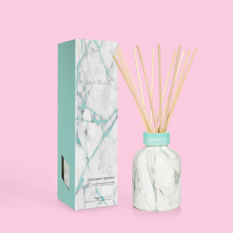 Coconut Santal Modern Marble Petite Reed Diffuser, 5.7 fl oz