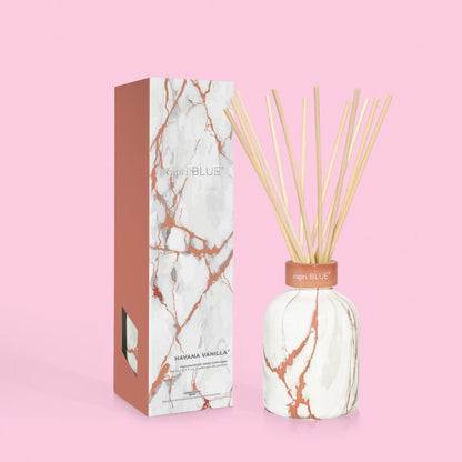 Havana Vanilla Modern Marble Petite Reed Diffuser, 5.7 fl oz