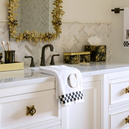 Monogram "C" Check Hand Towel