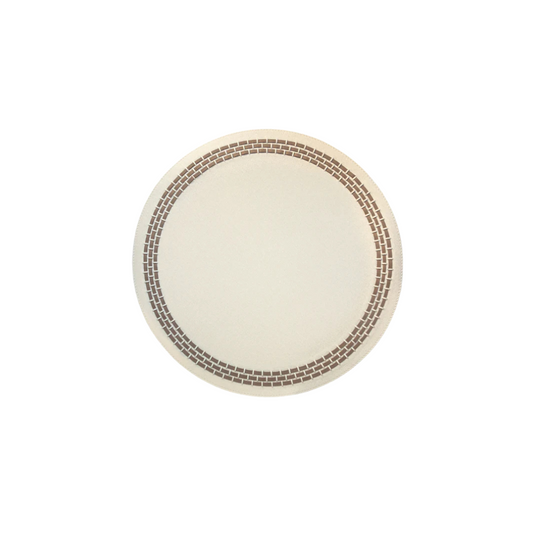 Mykonos Round Placement - Denim White / Brown