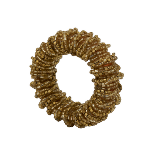 Beaded Napkin Ring Gold