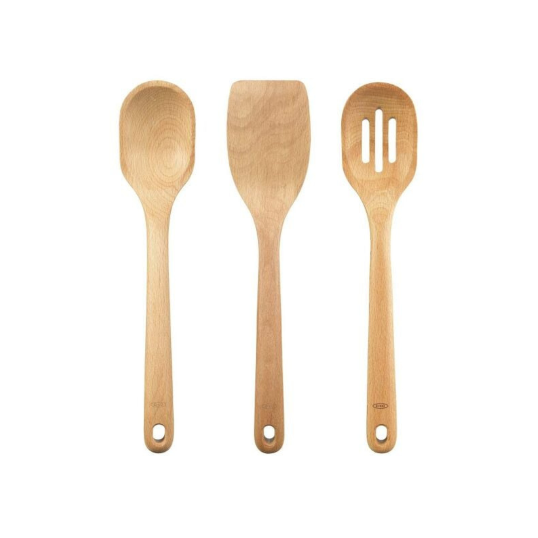 3 Piece Wooden Utensil Set