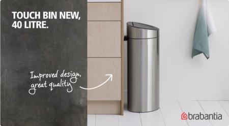 Touch Trash Can New, 40L Matte Steel Fingerprint Proof
