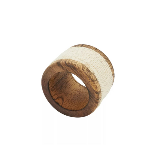 Rope + Wood Napkin Ring Natural