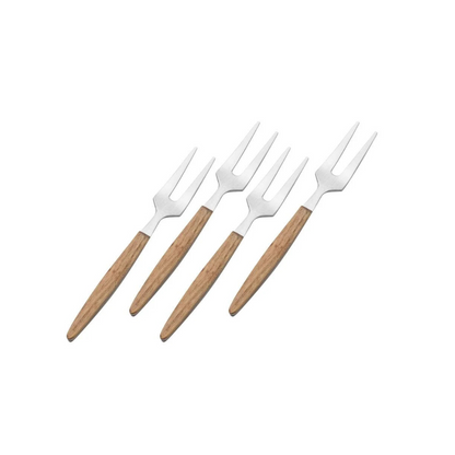 TOWL LIVING ACACIA WOOD S4 CKTAIL FORKS RIALTO