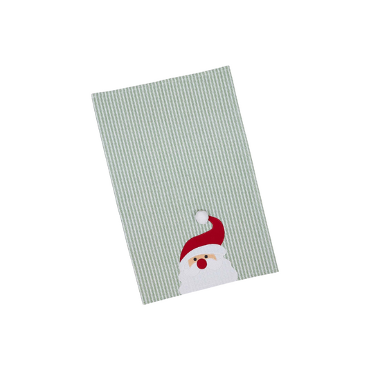 Santa Embellished Dishtowel