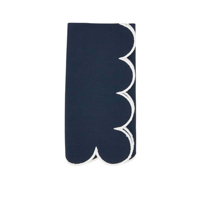 Scalloped Napkin Navy Blue 20"