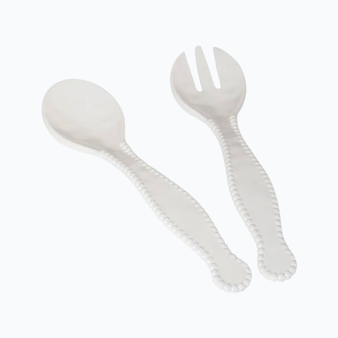 Perlette Cream 2pc Salad Servers