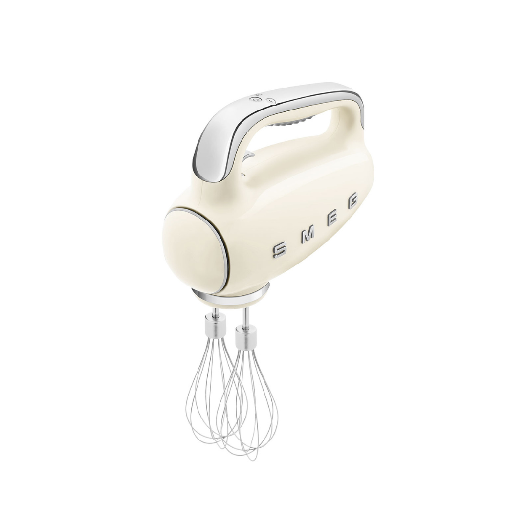 Retro-Style Cream Hand Mixer