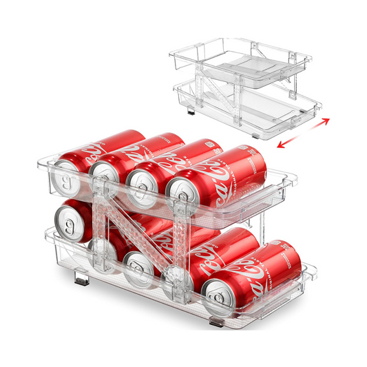 2-Tier Expandable Drink Dispenser - Clear