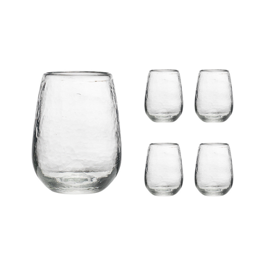 Hammered Stemless Glass, Set of 4