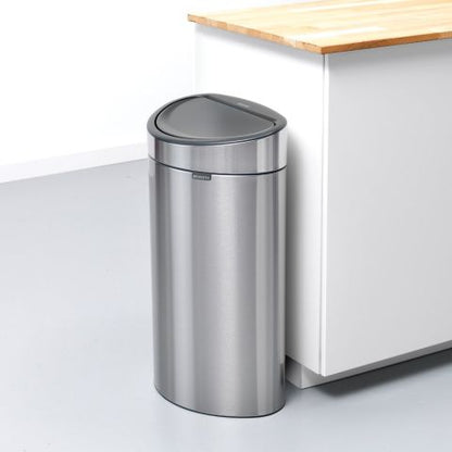 Touch Trash Can New, 40L Matte Steel Fingerprint Proof