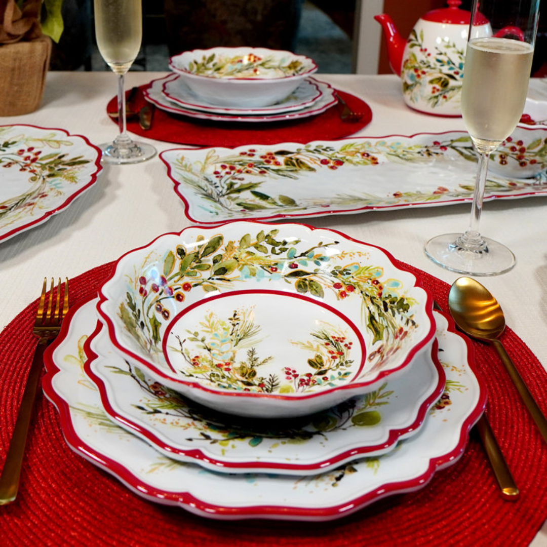 Christmas Gatherings Melamine Salad Plate 9in