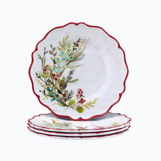 Christmas Gatherings Melamine Salad Plate 9in