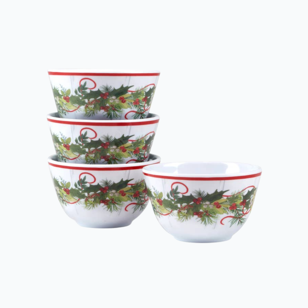 Christmas Gatherings Melamine Set of 4 4in Dipping Bowls